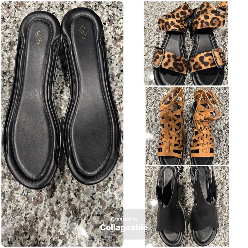 Heels with 3 Interchangeable Tops! Sz 10